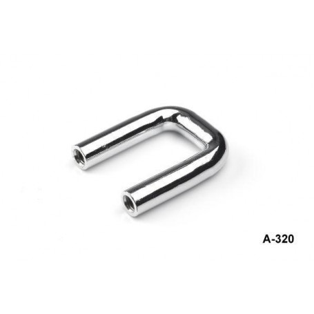 Chrome plated handle for 1U rackmount enclosure A-320