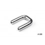 Chrome plated handle for 1U rackmount enclosure A-320