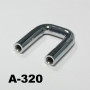 Chrome plated handle for 1U rackmount enclosure A-320