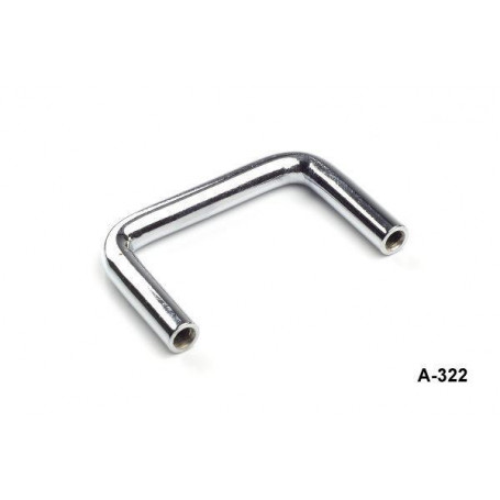 Chrome plated handle for 2U rackmount enclosure A-322