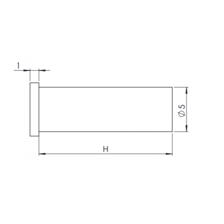 5mm Dia- Flush Flanged Mount Light Pipe LG-5100 Series