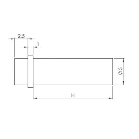 5mm Dia- Flush Front Mount Light Pipe LG-5000 Series