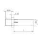 5mm Rectangle Front Mount Led Light Pipe LG-2500 Series