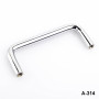 Chrome plated handle for 2U rackmount enclosure A-314